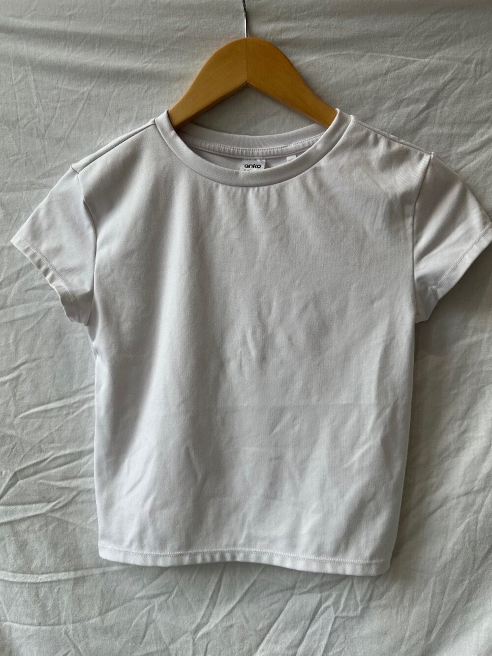 Anko Active White Cropped Stretch Basic Tee Size AU 10/ XS Fit